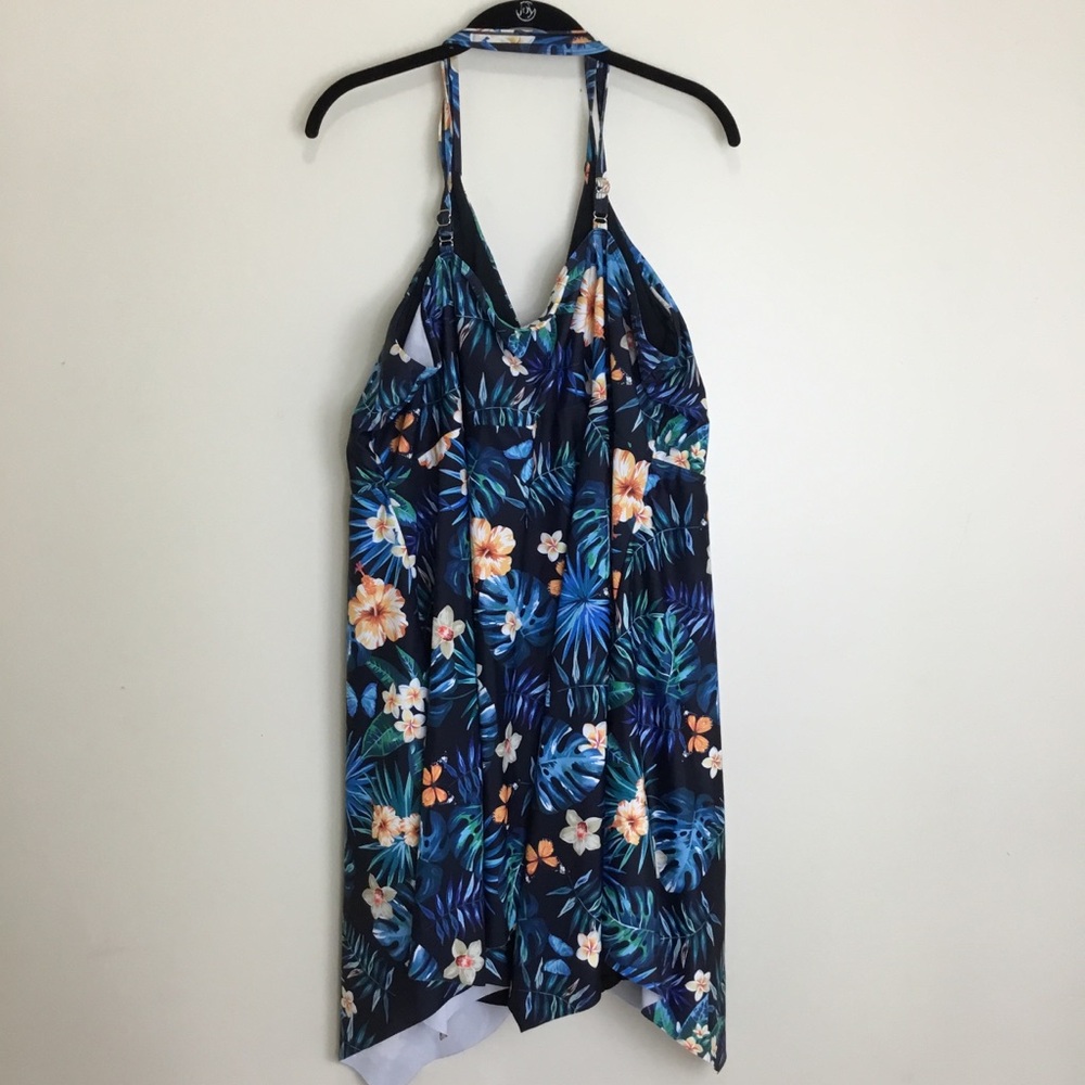 Hanna Nikole Floral Swim Dress 28W